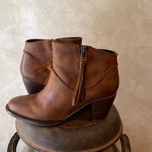 Steve Madden Winola style , cognac booties